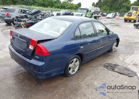 2004 Honda Civic Ex из США, поврежденный, VIN 2HGES26804H527676